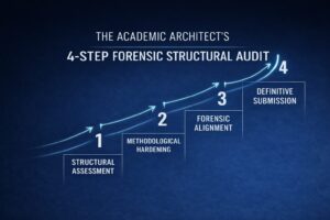 An image showing the proprietary 4-Step Structural Audit Methodology of The Academic Architect