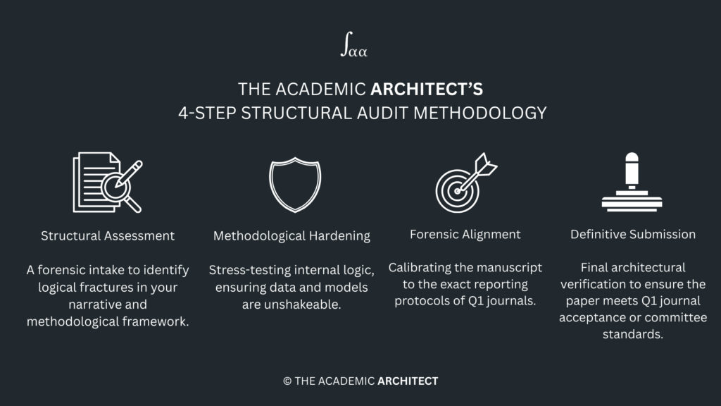The Academic Architect 4-Step Forensic Structural Audit Methodology Diagram